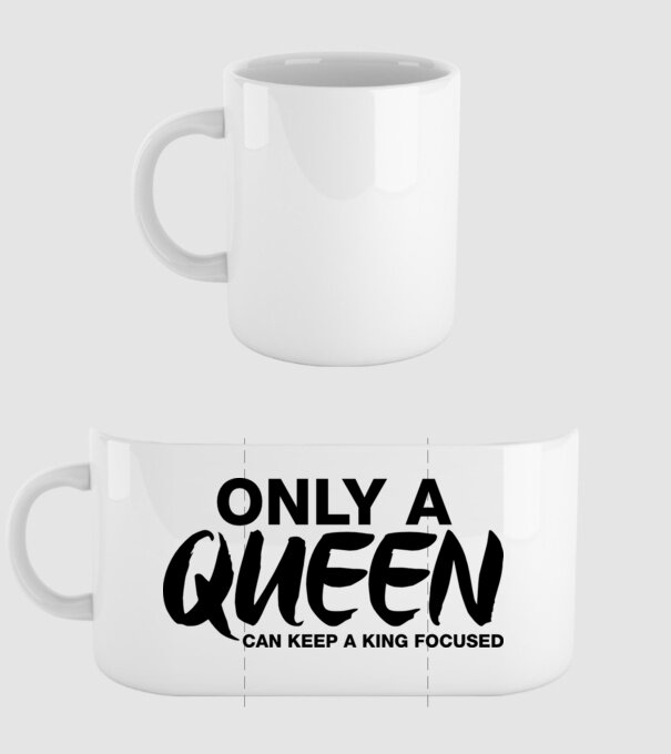 Only a Queen model alb pe tricou