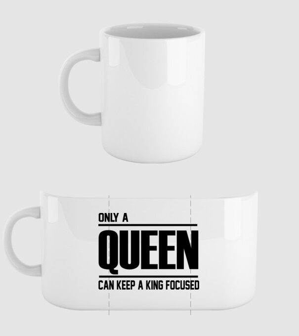 Only a Queen can keep a king in focused model alb pe tricou