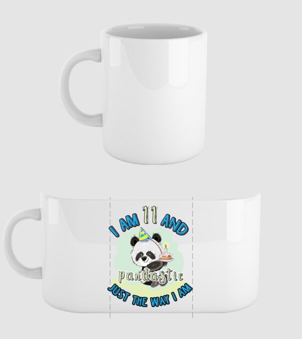 PANDASTIC 11 model alb pe tricou