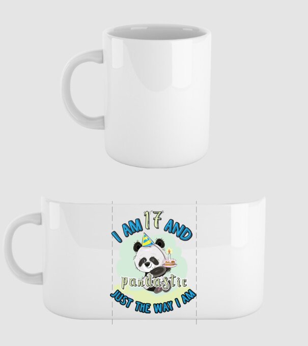 PANDASTIC 17 model alb pe tricou