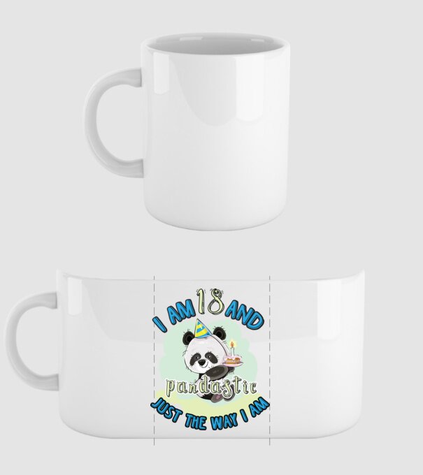 PANDASTIC 18 model alb pe tricou