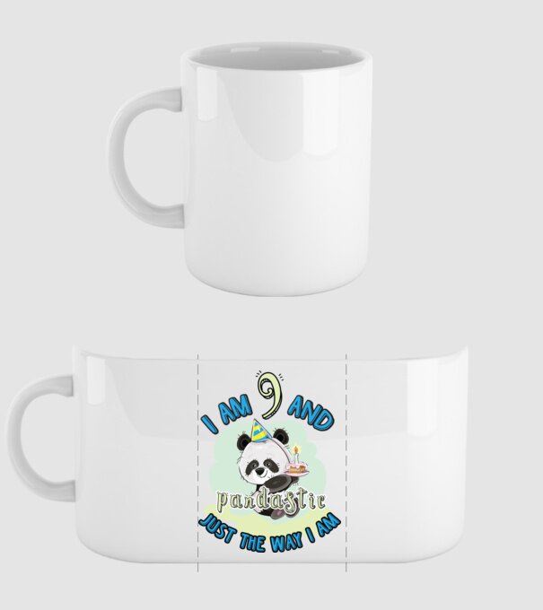 PANDASTIC 9 model alb pe tricou