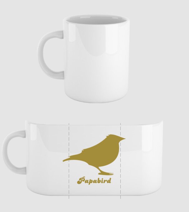 Papa bird model alb pe tricou