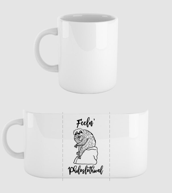 Philoslothical model alb pe tricou