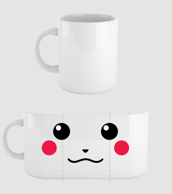 Pikachu model alb pe tricou