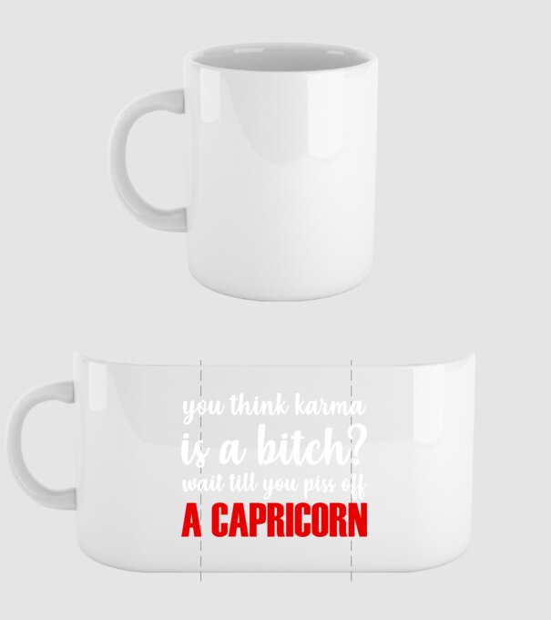 Piss of a CAPRICORN model alb pe tricou