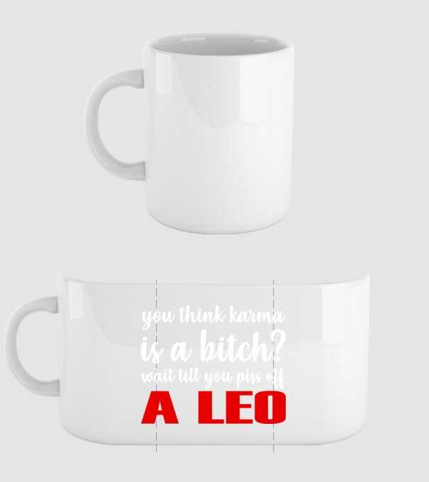 Piss of a LEO model alb pe tricou