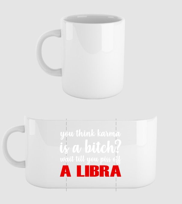 Piss of a LIBRA model alb pe tricou