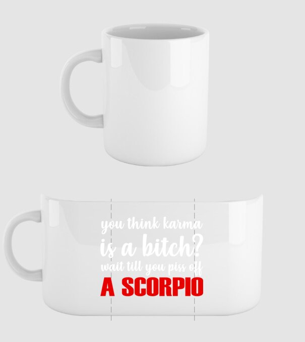 Piss of a SCORPIO model alb pe tricou