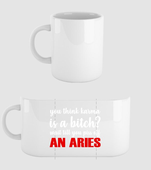 Piss of an ARIES model alb pe tricou