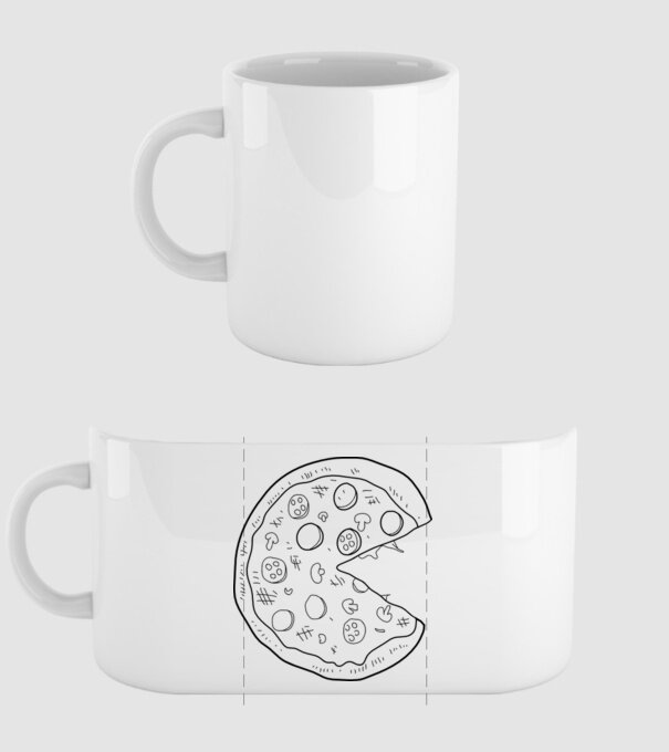 Pizza cuplu model alb pe tricou