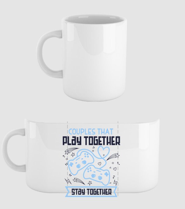 Play together model alb pe tricou