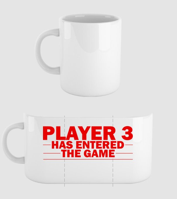 Player 3 entered the game model alb pe tricou
