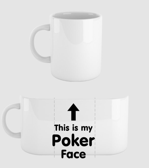 Poker Face 2 model alb pe tricou