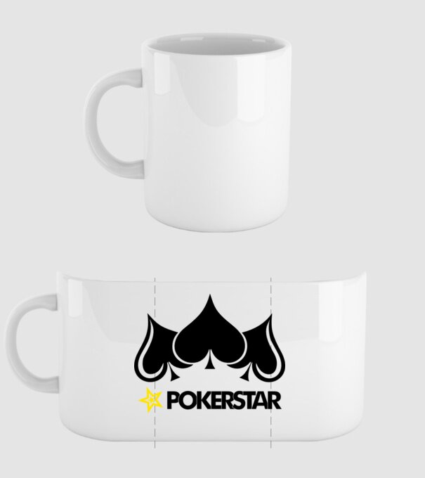 Pokerstar 2 model alb pe tricou