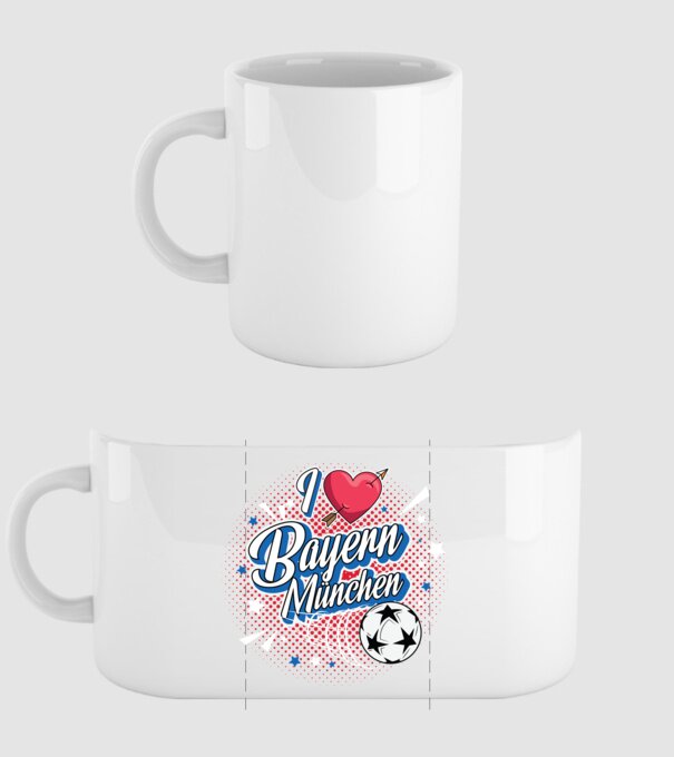 Popart Bayern model alb pe tricou