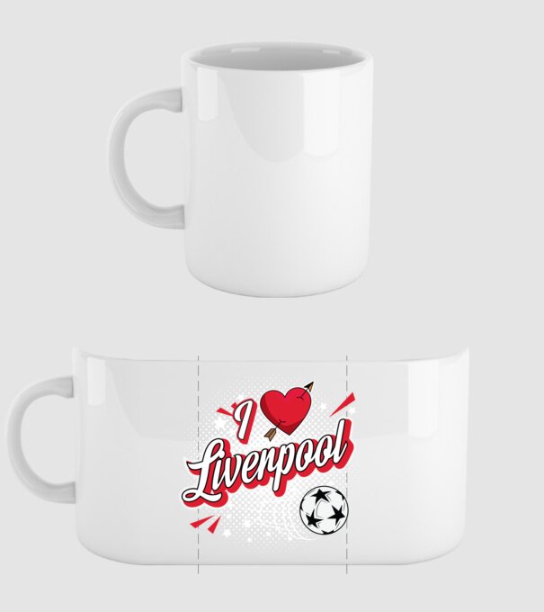 Popart Liverpool model alb pe tricou