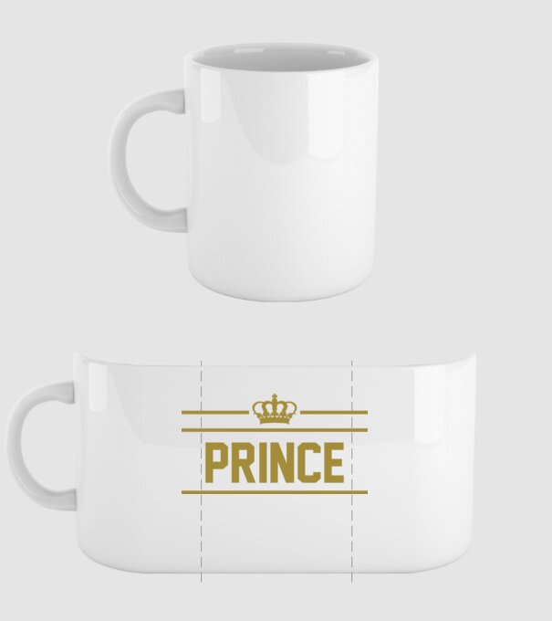 Prince model alb pe tricou