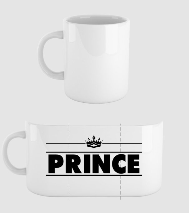 Prince model alb pe tricou