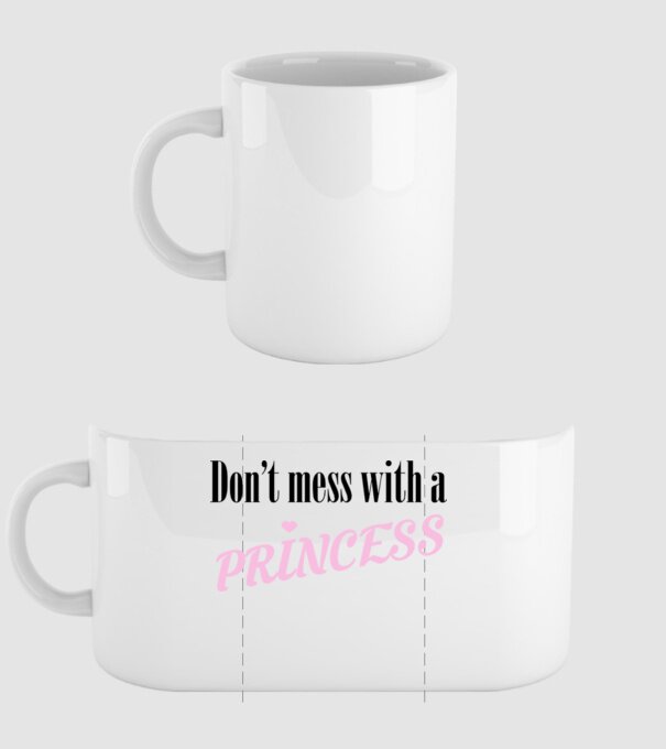 Princess model alb pe tricou