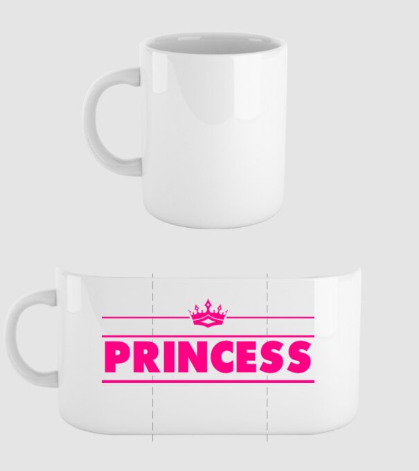 Princess model alb pe tricou