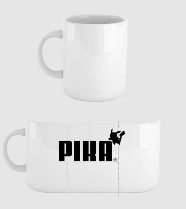 Puma Pikachu model alb pe tricou
