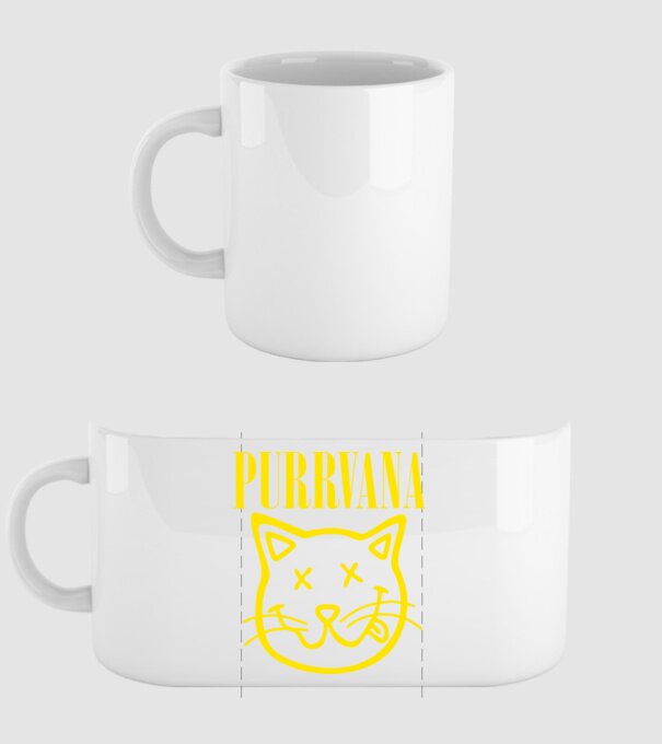 PURRVANA model alb pe tricou