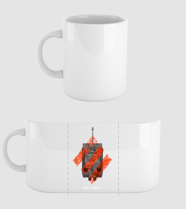 PZVI Tiger 1 heavy wot class model alb pe tricou
