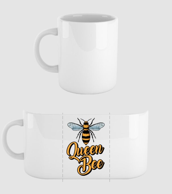 Queen Bee model alb pe tricou