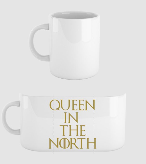 Queen in the North model alb pe tricou