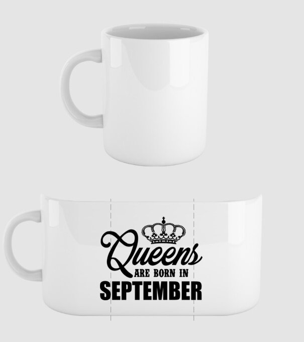 Queens are born in September model alb pe tricou