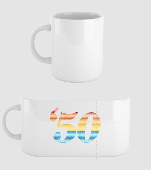 Retro Birthday 1950 model alb pe tricou