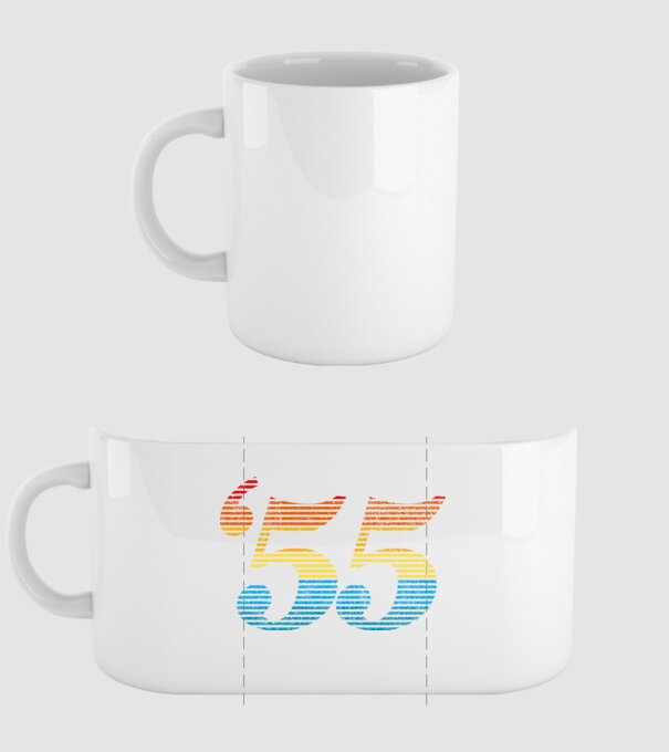 Retro Birthday 1955 model alb pe tricou