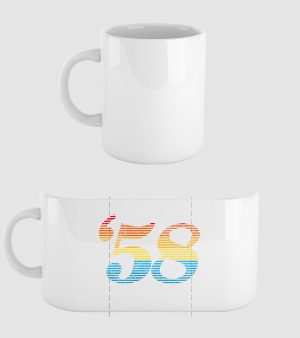 Retro Birthday 1958 model alb pe tricou