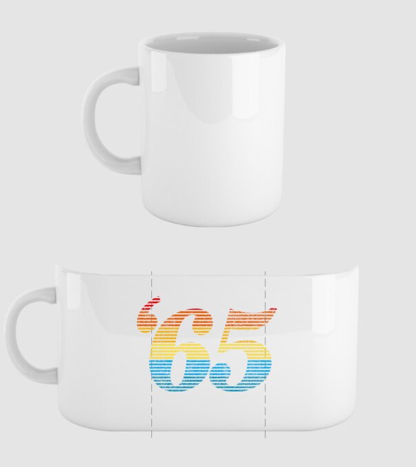 Retro Birthday 1965 model alb pe tricou