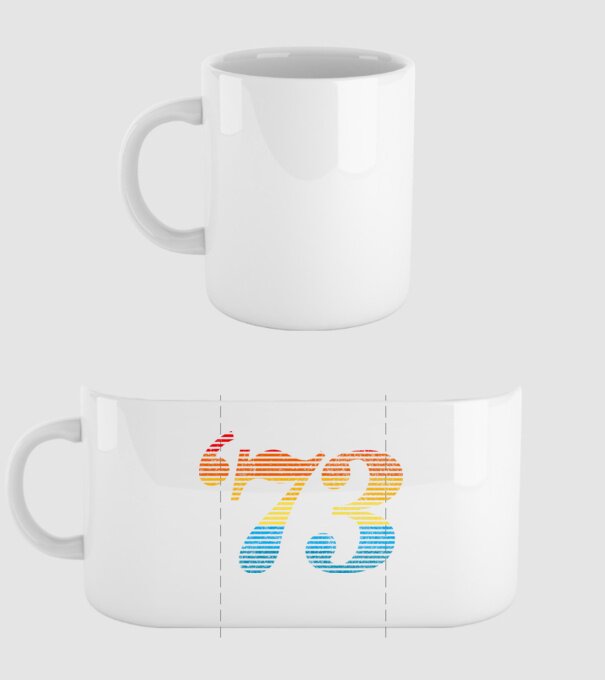 Retro Birthday 1973 model alb pe tricou