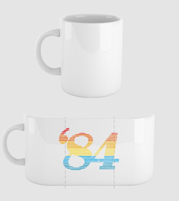 Retro Birthday 1984 model alb pe tricou