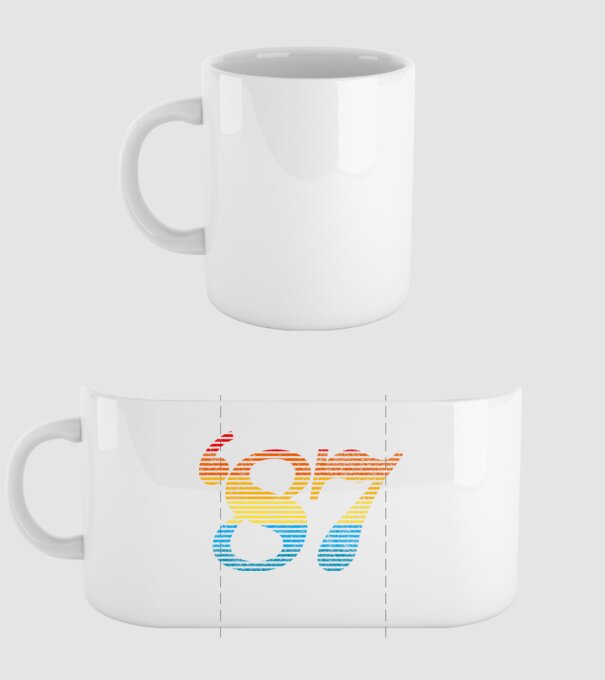 Retro Birthday 1987 model alb pe tricou