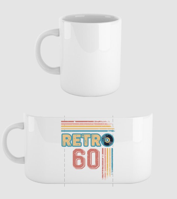 Retro 60 Birthday model alb pe tricou