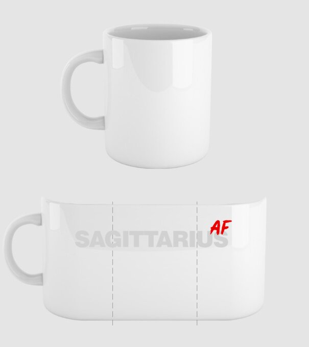 SAGITTARIUS as fuck model alb pe tricou