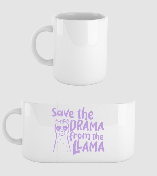 Save the drama from the llama model alb pe tricou