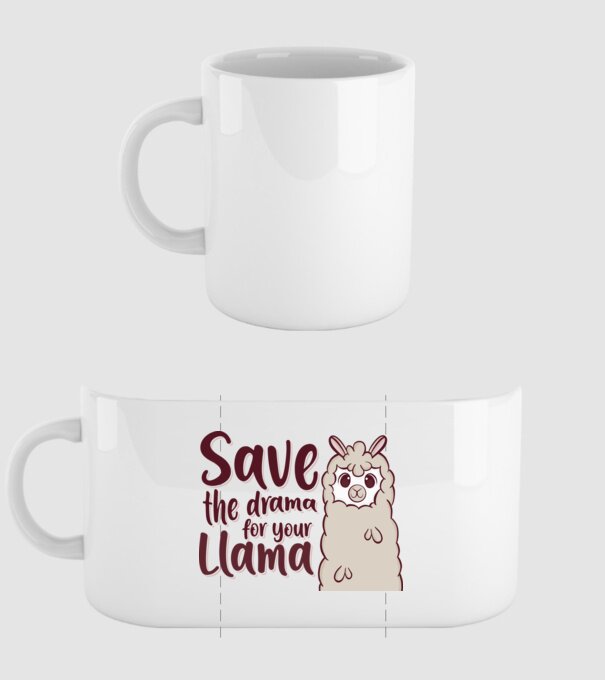 Save the drama from the llama model alb pe tricou