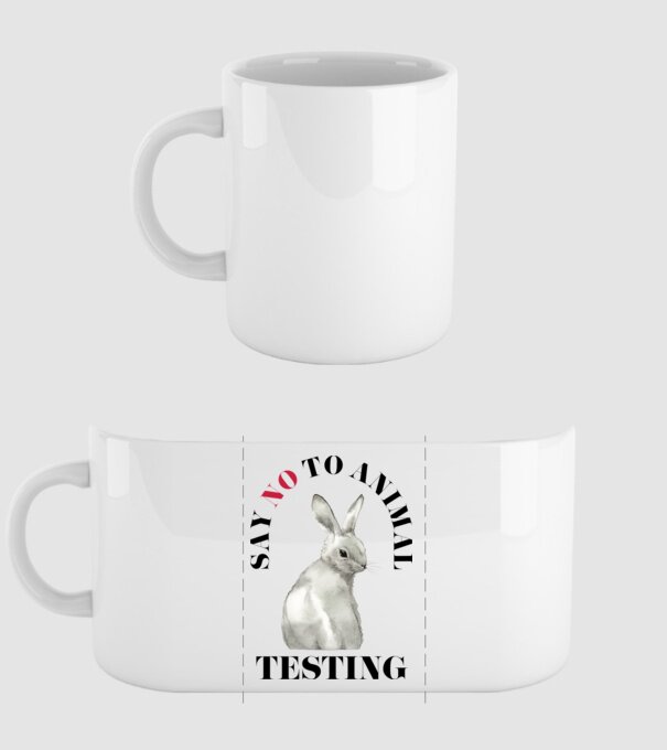 Say NO to animal testing model alb pe tricou