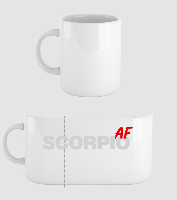 SCORPIO as fuck model alb pe tricou