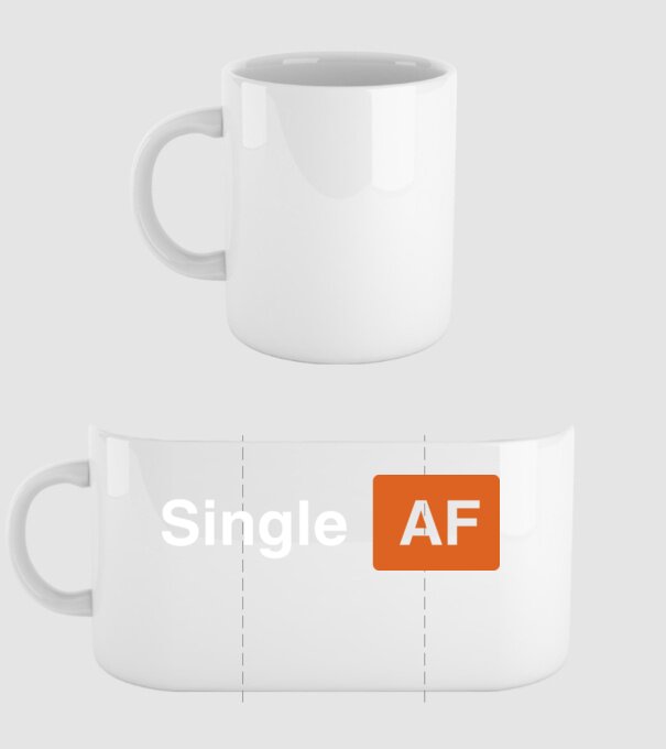 Single AF model alb pe tricou