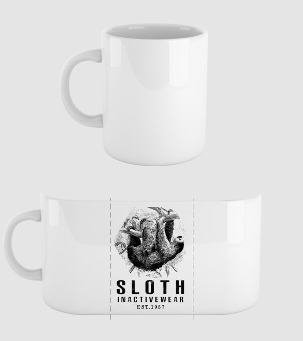 SLOTH inactive drk model alb pe tricou