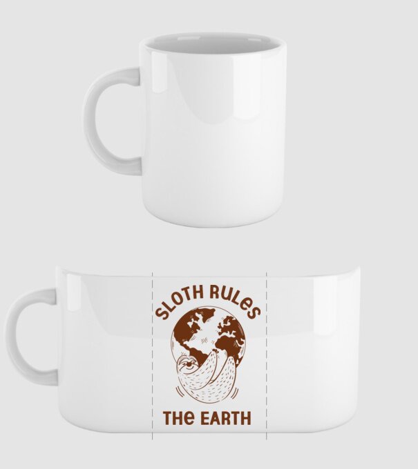 Sloth rules the world model alb pe tricou