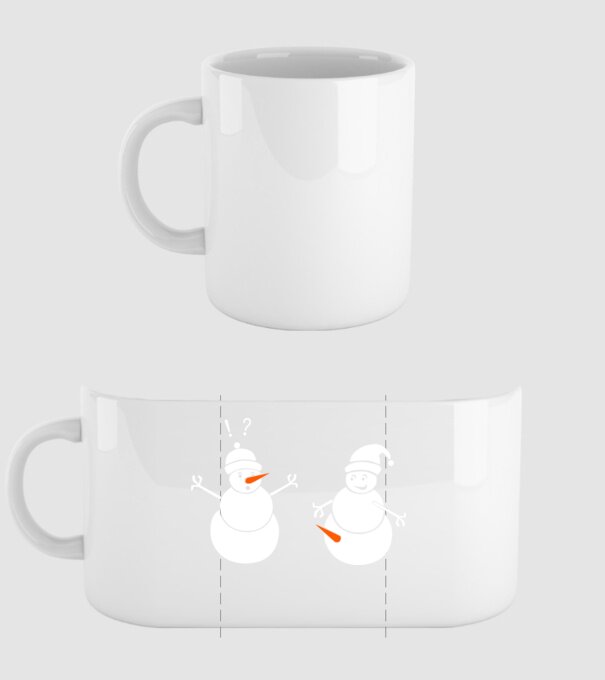 Snowman in action model alb pe tricou