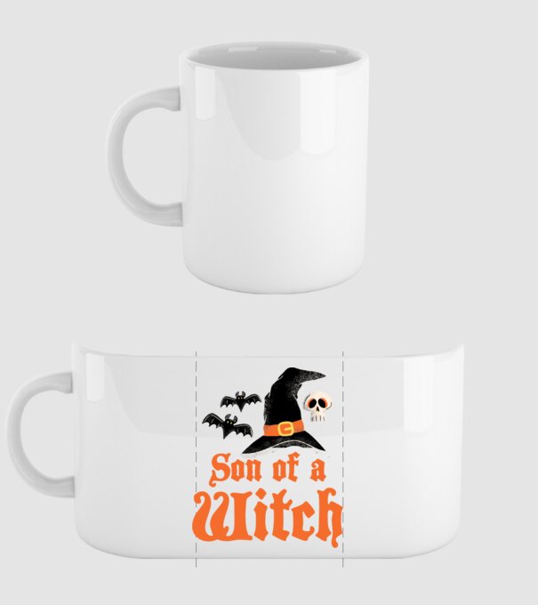 Son of a witch model alb pe tricou