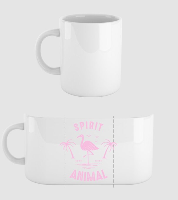 SPIRIT ANIMAL model alb pe tricou